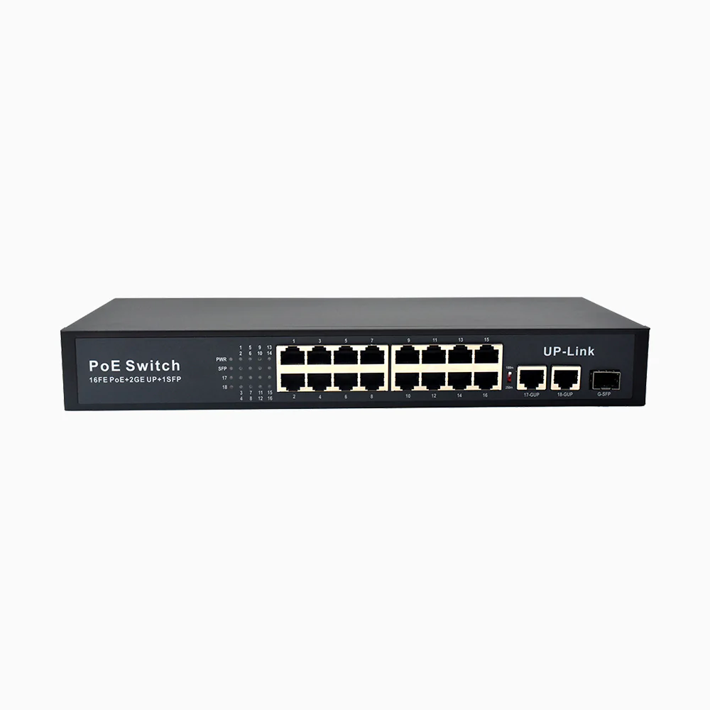 16-Port Ethernet PoE Switch with Metal Casing, Desktop or Wall Mount - Image 4