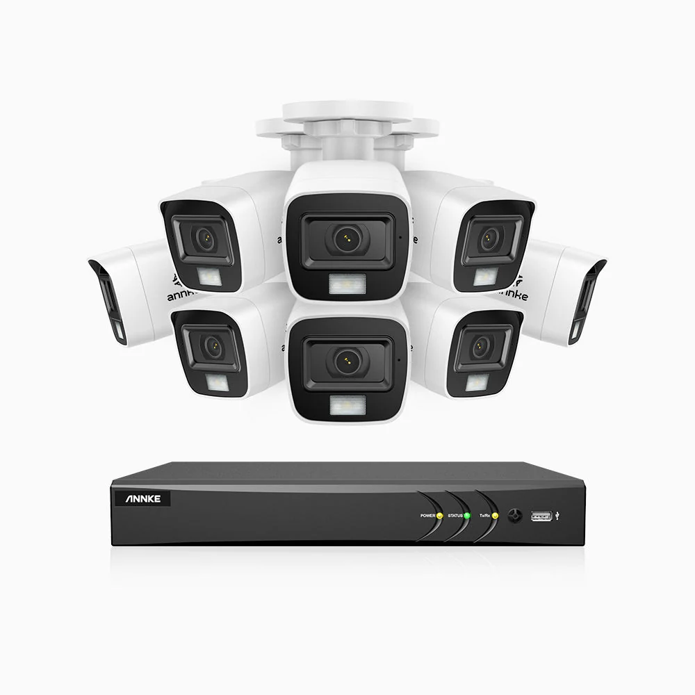 ADLK800 - 4K 8 Channel 8 Dual Light Wired CCTV Security System, Color & IR Night Vision, 3840x2160@20fps, f/1.6 Super Aperture, 4-in-1 Output Signal, IP67 - Image 2