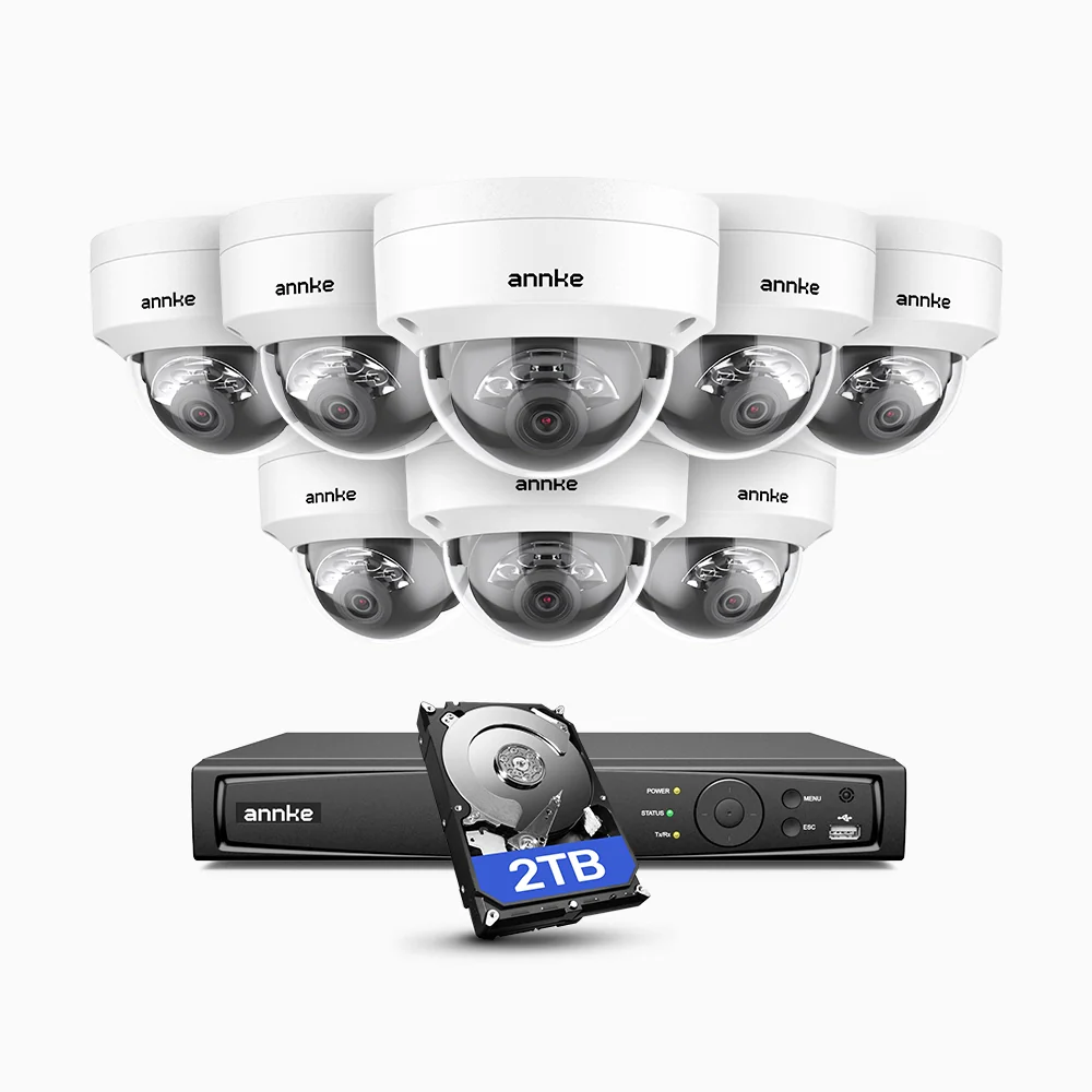 System monitoringu ANNKE 4K 12MP PoE, 8 kamery IP 4K 12MP + rejestrator NVR 8-kanałowy, dysk twardy 2 TB, Noktowizja Pelny Kolor & EXIR, Wykrywanie Ludzi i Pojazdów, H.265+, Wbudowany Mikrofon, Maks. 512 GB Lokalnego Magazynu, IP67 - Image 3