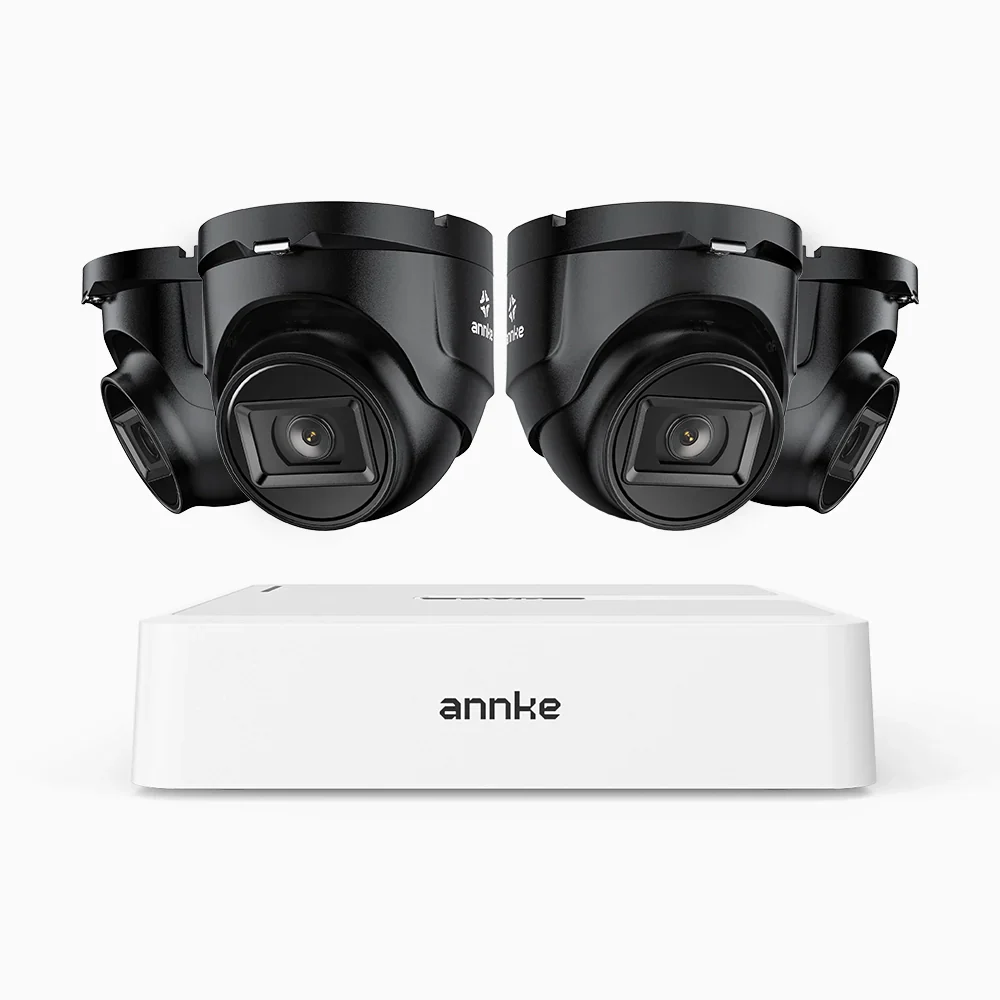 ANNKE 1080p Przewodowy zewnętrzny system monitoringu CCTV, 8-kanałowy DVR + 4 kamery, obiektyw 3,6 mm, inteligentny rejestrator z detekcją ludzi i pojazdów, noktowizja IR do 20 m, sygnał 4-w-1, IP67 - Image 3