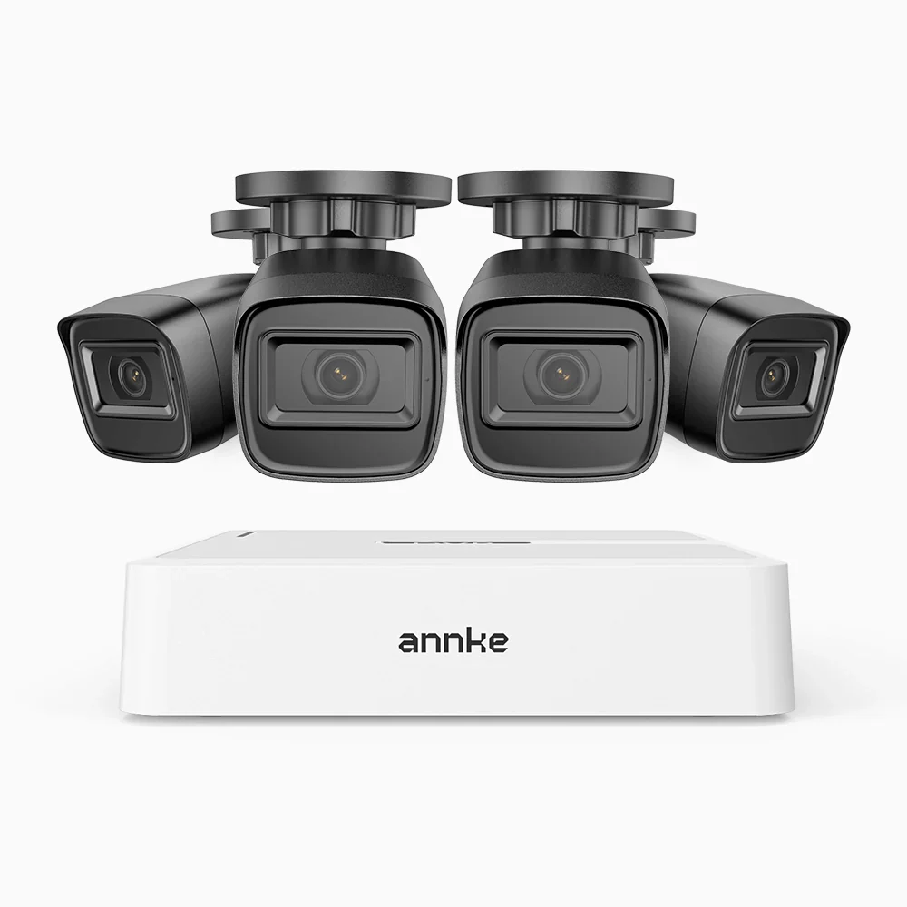 ANNKE 1080p Przewodowy zewnętrzny system monitoringu CCTV, 8-kanałowy DVR + 4 kamery, obiektyw 3,6 mm, inteligentny rejestrator z detekcją ludzi i pojazdów, noktowizja IR do 20 m, sygnał 4-w-1, IP67 - Image 4