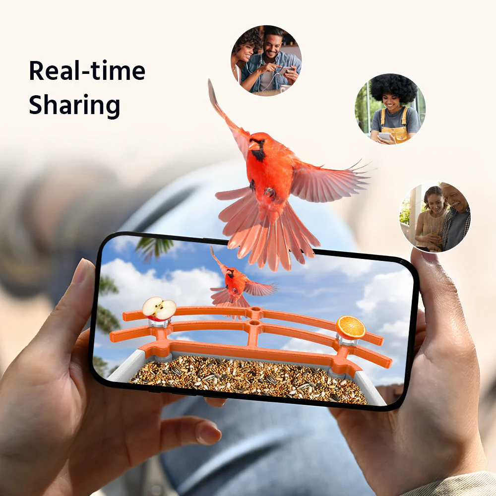 Smart Bird Feeder Camera, 1920 x 1080 Resolution, AI Recognition, Built-in Microphone, 2.4GHz WiFi Connection, Battery & Solar Powered, Cloud & Max. 128 GB Local Storage - Image 4