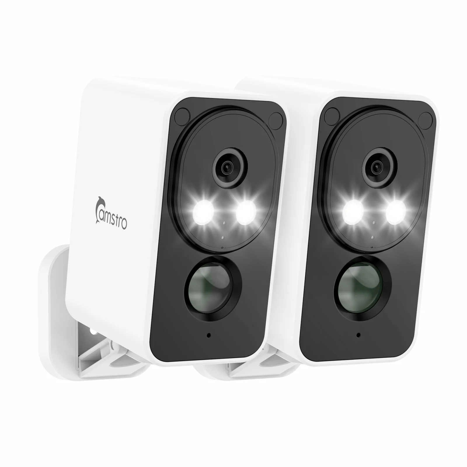 CAMSTRO bezprzewodowa kamera zewnętrzna 2K na baterię, kamera Wi-Fi do użytku zewnętrznego/wewnętrznego z kolorowym widzeniem nocnym, detekcja ruchu PIR, dwukierunkowe audio, chmura/karta SD, kompatybilna z Alexa, Wi-Fi 2,4 GHz - Image 2