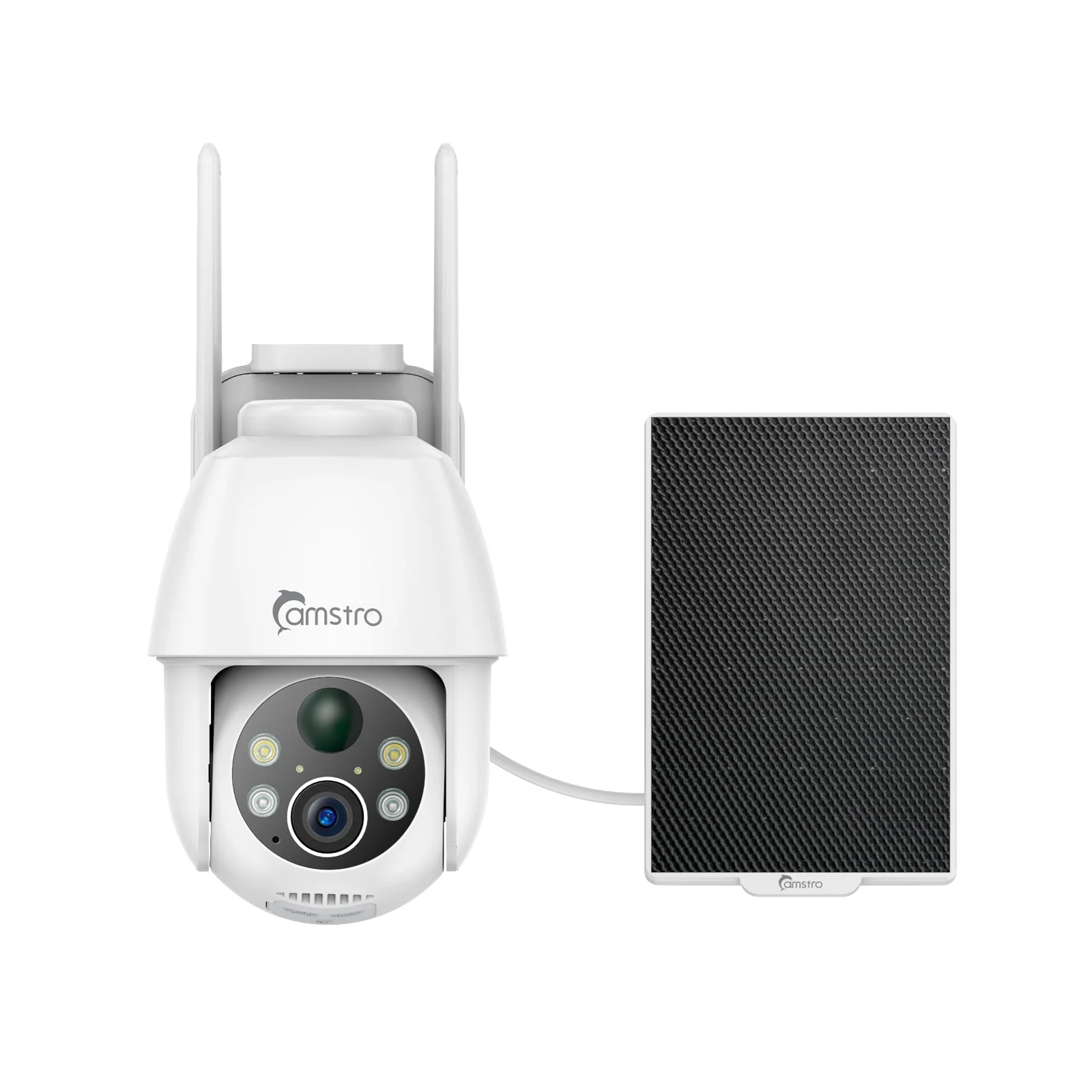 3MP Outdoor Solar Powered Battery Security IP Cameras, 5200mAh Rechargeable Battery, 130° Ultra Wide Angle, Color Night Vision, Human & Vehicle Smart Detection, Two-Way Audio, Works with Alexa & Google