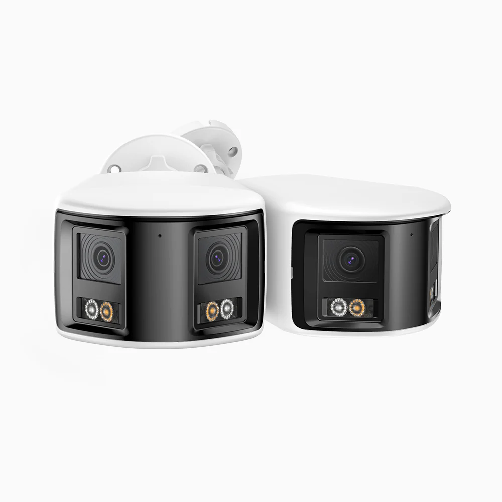 FCD800 - 2 SZT. kamera zewnętrzna bezpieczeństwa PoE 8Mpx 4K z Podwójny obiektyw, panoramiczny widok 180°, inteligentne podwójne oświetlenie nocne, dwukierunkowy dźwięk, aktywna syrena i alarm, wykrywanie ludzi i pojazdów, IP67 - Image 2