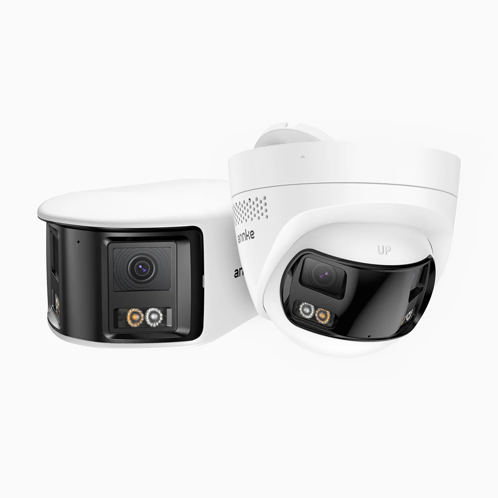 FCD800 - 2 SZT. kamera zewnętrzna bezpieczeństwa PoE 8Mpx 4K z Podwójny obiektyw, panoramiczny widok 180°, inteligentne podwójne oświetlenie nocne, dwukierunkowy dźwięk, aktywna syrena i alarm, wykrywanie ludzi i pojazdów, IP67 - Image 3