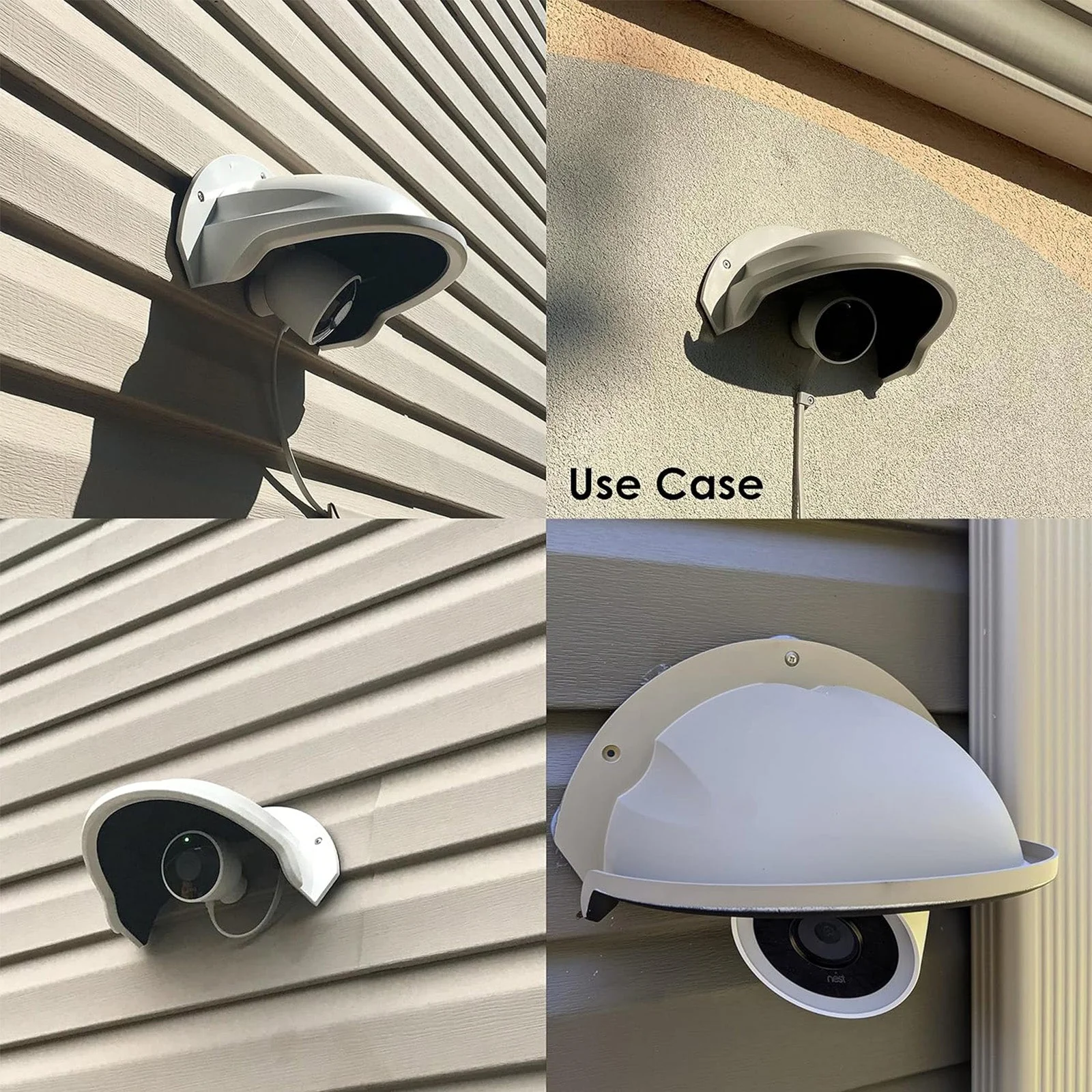 Pack of 4 Universal Sun Rain Shade Camera Cover Shield for SANNCE/ANNKE/Hikvision/Nest/Ring/Arlo/Dome/Bullet Outdoor Camera - White - Image 15