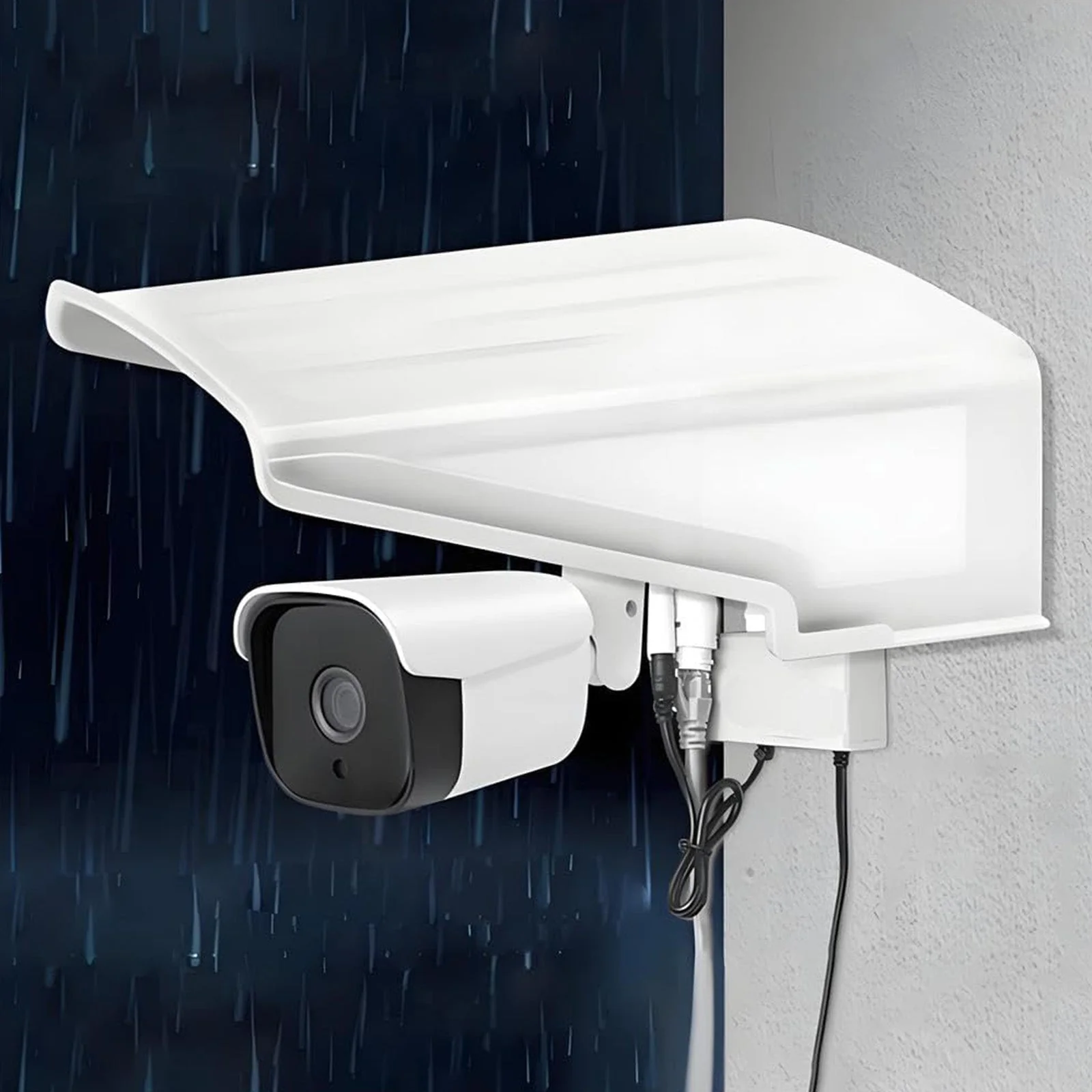 Pack of 4 Universal Sun Rain Shade Camera Cover Shield for SANNCE/ANNKE/Hikvision/Nest/Ring/Arlo/Dome/Bullet Outdoor Camera - White - Image 17
