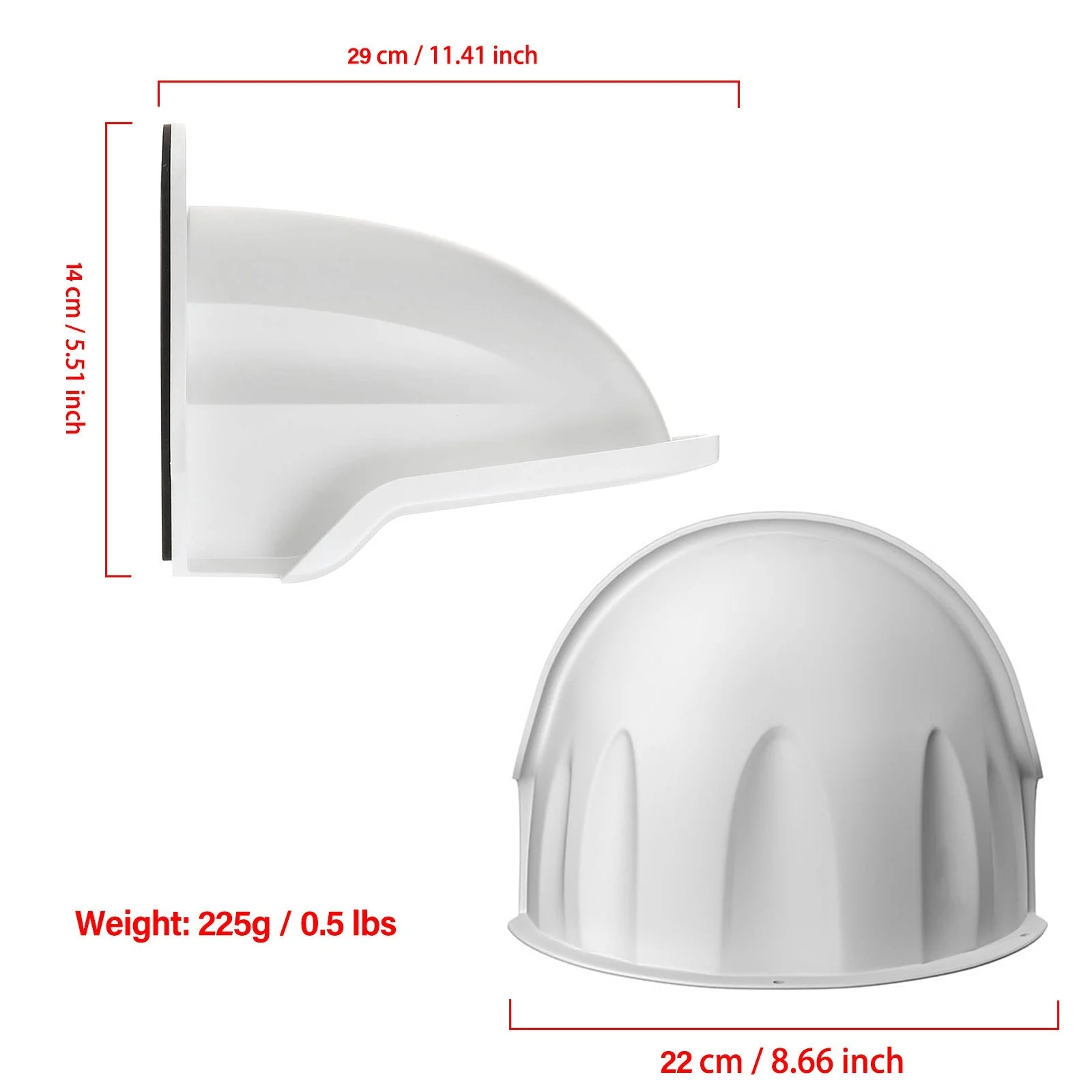 Pack of 4 Universal Sun Rain Shade Camera Cover Shield for SANNCE/ANNKE/Hikvision/Nest/Ring/Arlo/Dome/Bullet Outdoor Camera - White - Image 3