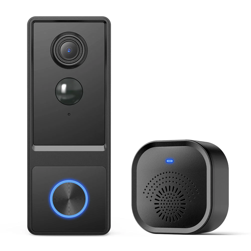 Bezprzewodowy dzwonek wideo 1080P HD, bez opłat miesięcznych, potrójna detekcja ruchu, do 180 dni pracy na baterii, widzenie nocne, dwukierunkowe audio, IP66, współpraca z Alexa i Google Home - Image 2