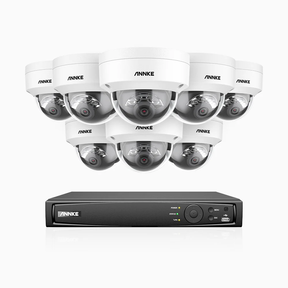 H1200 - Zestaw do Monitoringu PoE 8 Kamery 4K 12MP z 16-Kanałowy Rejestratorem NVR, Noktowizja Pelny Kolor & EXIR, Wykrywanie Ludzi i Pojazdów, H.265+, Wbudowany Mikrofon, Maks. 512 GB Lokalnego Magazynu, IP67 - Image 3