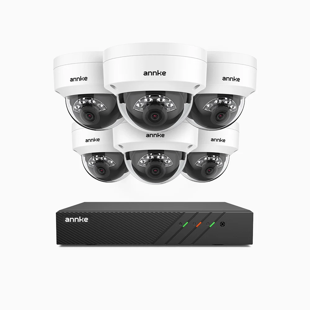 H500 - Zestaw do Monitoringu PoE 6 Kamery 5Mpx z 8-Kanałowy Rejestratorem NVR, Inteligentne podwójne oświetlenie nocne, 3072 × 1728 @ 20 kl./s, inteligentne wykrywanie ludzi i pojazdów, wbudowany mikrofon, IP67 - Image 3