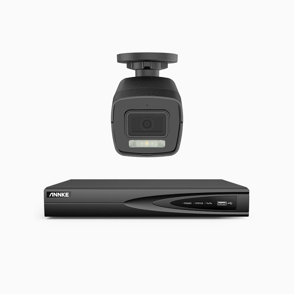 H500P - Zestaw do Monitoringu PoE 1 Kamery 3K z 4-Kanałowy Rejestratorem NVR, Noktowizja Pelny Kolor & EXIR, rozdzielczość 3072*1728, przysłona f/1.6 (0.005 Lux), detekcja ludzi i pojazdów, wbudowany mikrofon, IP67 - Image 3