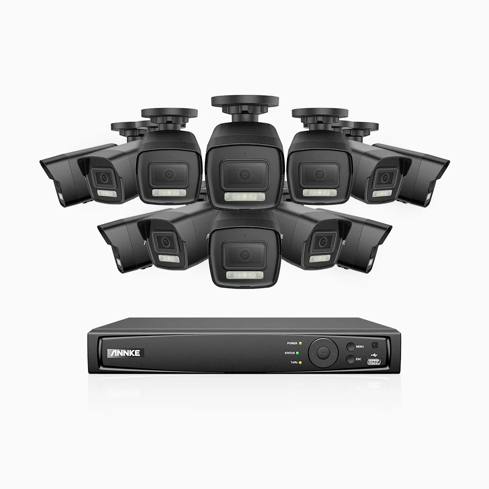 H500P - Zestaw do Monitoringu PoE 12 Kamery 3K z 16-Kanałowy Rejestratorem NVR, Noktowizja Pelny Kolor & EXIR, rozdzielczość 3072*1728, przysłona f/1.6 (0.005 Lux), detekcja ludzi i pojazdów, wbudowany mikrofon, IP67 - Image 3