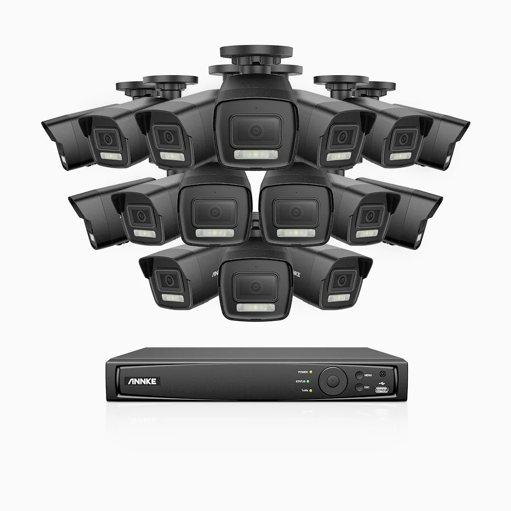 H500P - Zestaw do Monitoringu PoE 16 Kamery 3K z 16-Kanałowy Rejestratorem NVR, Noktowizja Pelny Kolor & EXIR, rozdzielczość 3072*1728, przysłona f/1.6 (0.005 Lux), detekcja ludzi i pojazdów, wbudowany mikrofon, IP67 - Image 3