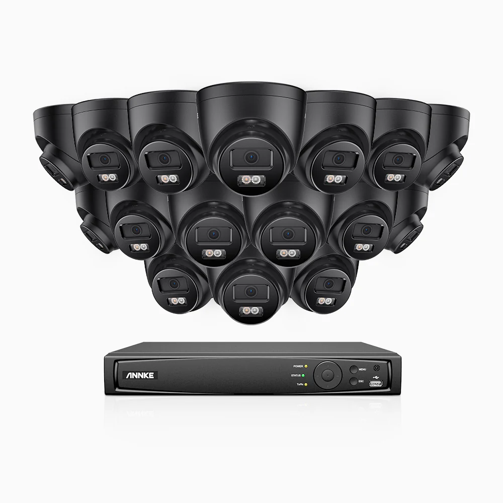 H500P - Zestaw do Monitoringu PoE 16 Kamery 3K z 16-Kanałowy Rejestratorem NVR, Noktowizja Pelny Kolor & EXIR, rozdzielczość 3072*1728, przysłona f/1.6 (0.005 Lux), detekcja ludzi i pojazdów, wbudowany mikrofon, IP67 - Image 4