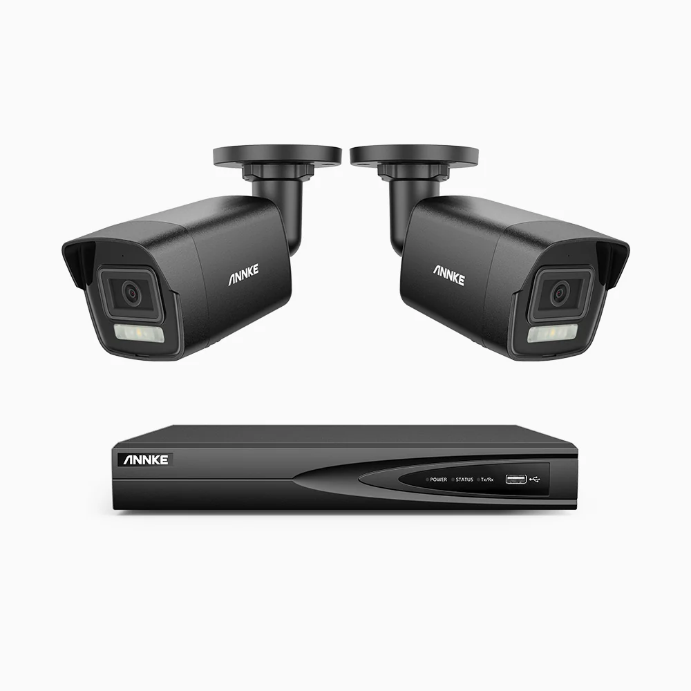 H500P - Zestaw do Monitoringu PoE 2 Kamery 3K z 4-Kanałowy Rejestratorem NVR, Noktowizja Pelny Kolor & EXIR, rozdzielczość 3072*1728, przysłona f/1.6 (0.005 Lux), detekcja ludzi i pojazdów, wbudowany mikrofon, IP67 - Image 3