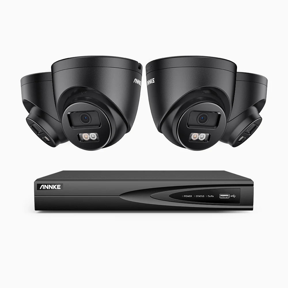 H500P - Zestaw do Monitoringu PoE 4 Kamery 3K z 4-Kanałowy Rejestratorem NVR, Noktowizja Pelny Kolor & EXIR, rozdzielczość 3072*1728, przysłona f/1.6 (0.005 Lux), detekcja ludzi i pojazdów, wbudowany mikrofon, IP67 - Image 4