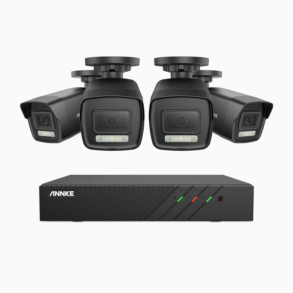 H500P - Zestaw do Monitoringu PoE 4 Kamery 3K z 8-Kanałowy Rejestratorem NVR, Noktowizja Pelny Kolor & EXIR, rozdzielczość 3072*1728, przysłona f/1.6 (0.005 Lux), detekcja ludzi i pojazdów, wbudowany mikrofon, IP67 - Image 3