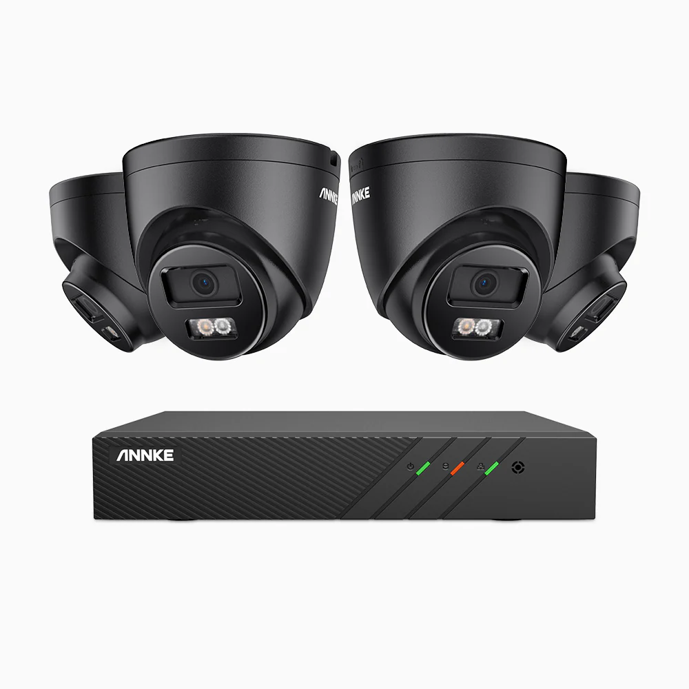 H500P - Zestaw do Monitoringu PoE 4 Kamery 3K z 8-Kanałowy Rejestratorem NVR, Noktowizja Pelny Kolor & EXIR, rozdzielczość 3072*1728, przysłona f/1.6 (0.005 Lux), detekcja ludzi i pojazdów, wbudowany mikrofon, IP67 - Image 4