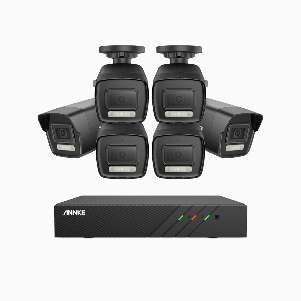 H500P - Zestaw do Monitoringu PoE 6 Kamery 3K z 8-Kanałowy Rejestratorem NVR, Noktowizja Pelny Kolor & EXIR, rozdzielczość 3072*1728, przysłona f/1.6 (0.005 Lux), detekcja ludzi i pojazdów, wbudowany mikrofon, IP67 - Image 3