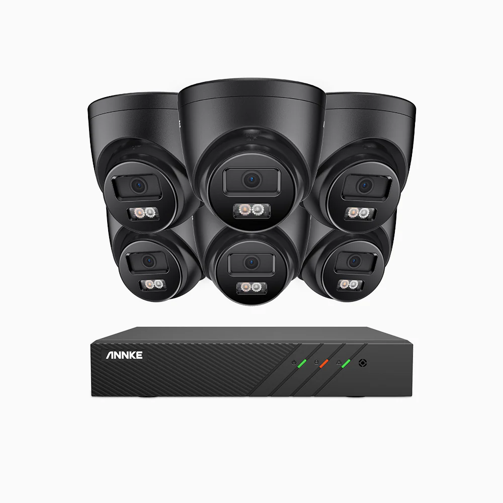 H500P - Zestaw do Monitoringu PoE 6 Kamery 3K z 8-Kanałowy Rejestratorem NVR, Noktowizja Pelny Kolor & EXIR, rozdzielczość 3072*1728, przysłona f/1.6 (0.005 Lux), detekcja ludzi i pojazdów, wbudowany mikrofon, IP67 - Image 4