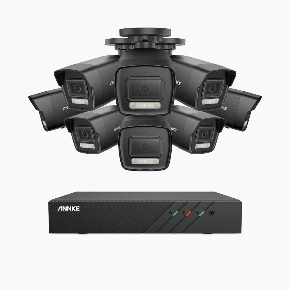 H500P - Zestaw do Monitoringu PoE 8 Kamery 3K z 8-Kanałowy Rejestratorem NVR, Noktowizja Pelny Kolor & EXIR, rozdzielczość 3072*1728, przysłona f/1.6 (0.005 Lux), detekcja ludzi i pojazdów, wbudowany mikrofon, IP67 - Image 3