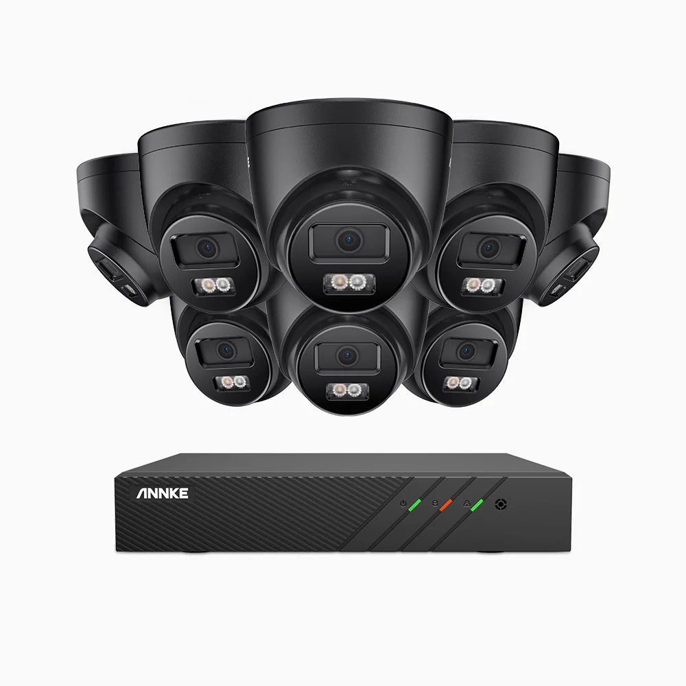 H500P - Zestaw do Monitoringu PoE 8 Kamery 3K z 8-Kanałowy Rejestratorem NVR, Noktowizja Pelny Kolor & EXIR, rozdzielczość 3072*1728, przysłona f/1.6 (0.005 Lux), detekcja ludzi i pojazdów, wbudowany mikrofon, IP67 - Image 4