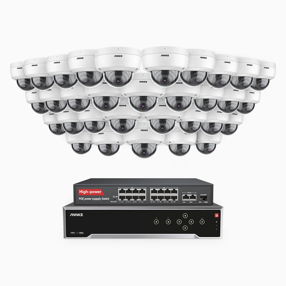 H800 - Zestaw do Monitoringu PoE 32 Kamery 4K z 32-Kanałowy Rejestratorem NVR, Noktowizor kolorowy i IR, 1/2.4" progresywny sensor CMOS, Identyfikacji osób lub pojazdów, Wbudowany mikrofon, IP67, Obsługuje RTSP i ONVIF, i 4 TB HDD - Image 3