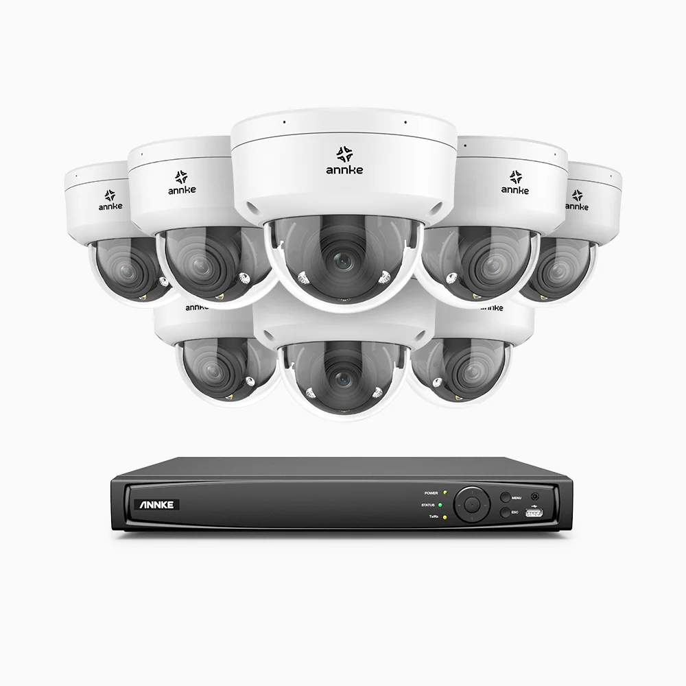 HZ804 - Zestaw do Monitoringu PoE 8 Kamery 4K z 16-Kanałowy Rejestratorem NVR, Zoom Optycznym 4X, Noktowizja podwójne światło, detekcja ruchu 2.0, Wbudowany mikrofon, syrena i stroboskop - Image 2