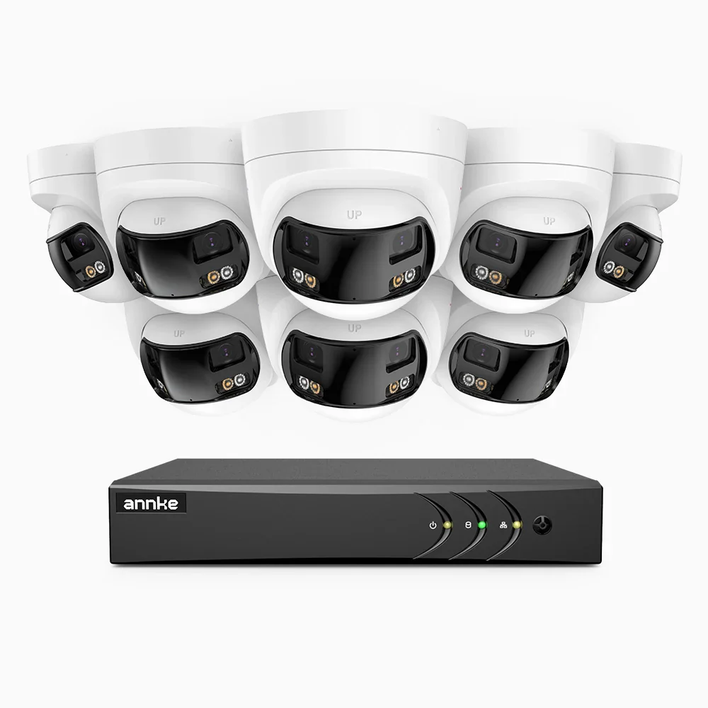 ACDK500 - Zestaw do Monitoringu Przewodowa 8 Kamery 3K z 8-Kanałowy Rejestratorem Hybrydowy, podwójnym obiektywem, panoramiczny widok 180°, inteligentne nocne oświetlenie Dual Light, Wbudowany Mikrofon, wodoodporność IP67 - Image 2
