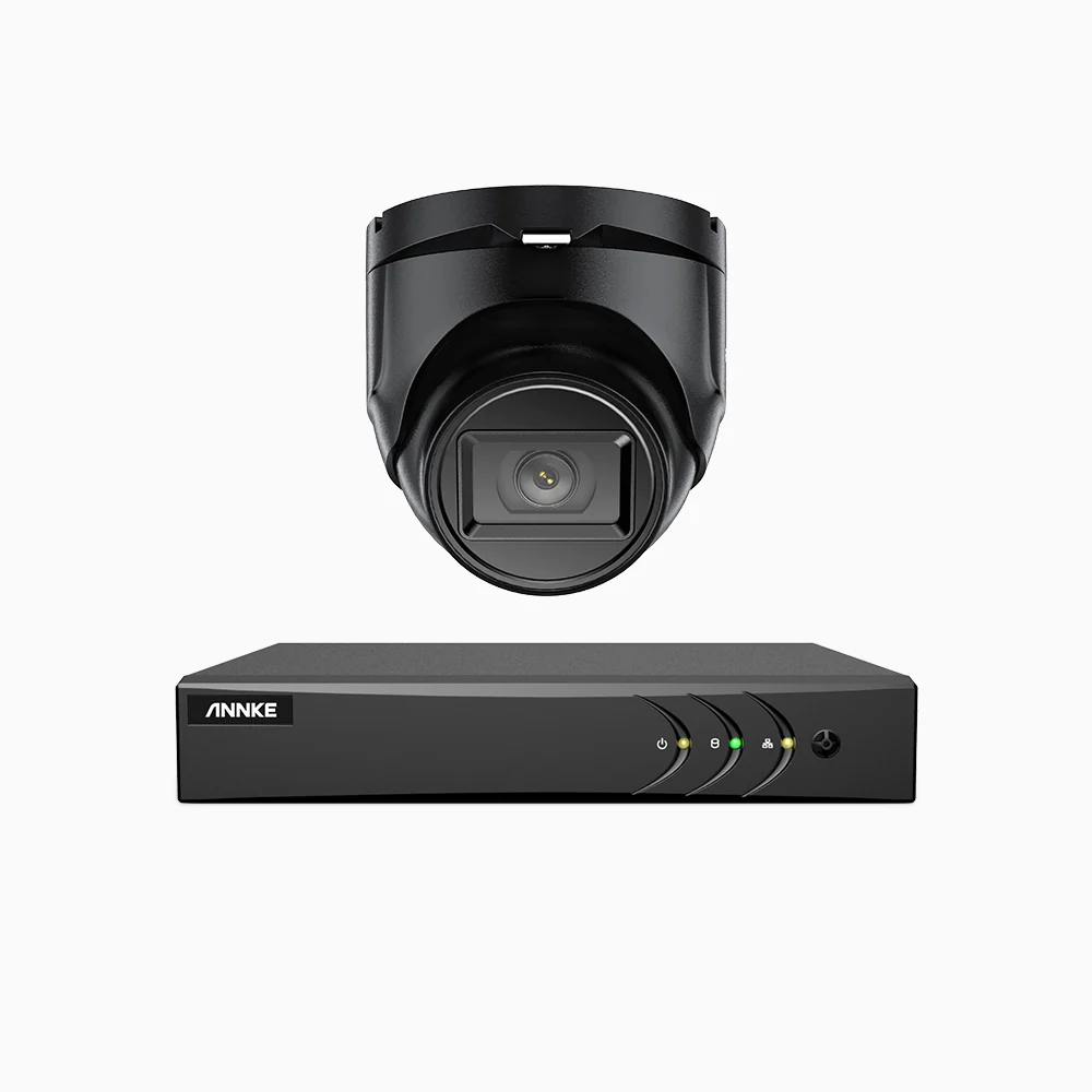 EL200 - Zestaw do Monitoringu Przewodowa 1 Kamery 1080P z 8-Kanałowy Rejestratorem Hybrydowy, inteligentnym rejestratorem DVR z wykrywaniem ludzi i pojazdów, Noktowizja EXIR, sygnałem wyjściowym 4 w 1, IP67 - Image 4