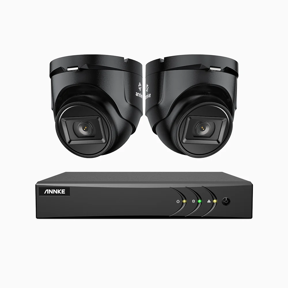 EL200 - Zestaw do Monitoringu Przewodowa 2 Kamery 1080P z 4-Kanałowy Rejestratorem Hybrydowy, inteligentnym rejestratorem DVR z wykrywaniem ludzi i pojazdów, Noktowizja EXIR, sygnałem wyjściowym 4 w 1, IP67 - Image 4