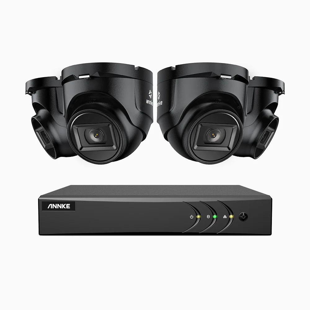EL200 - Zestaw do Monitoringu Przewodowa 4 Kamery 1080P z 4-Kanałowy Rejestratorem Hybrydowy, inteligentnym rejestratorem DVR z wykrywaniem ludzi i pojazdów, Noktowizja EXIR, sygnałem wyjściowym 4 w 1, IP67 - Image 4