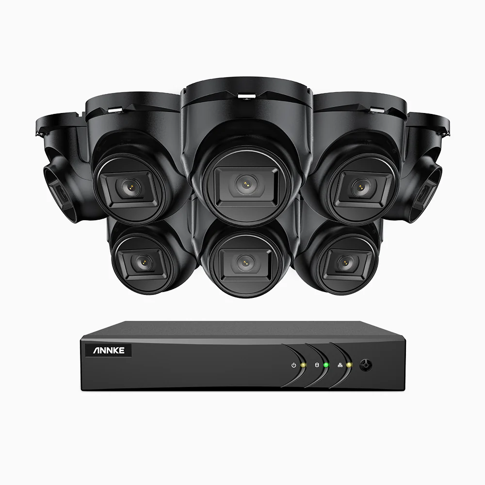 EL200 - Zestaw do Monitoringu Przewodowa 8 Kamery 1080P z 8-Kanałowy Rejestratorem Hybrydowy, inteligentnym rejestratorem DVR z wykrywaniem ludzi i pojazdów, Noktowizja EXIR, sygnałem wyjściowym 4 w 1, IP67 - Image 4